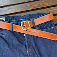 KRYSL GOODS HORSE HIDE HANDMADE BELT VZ.20-H/SADDLE TAN