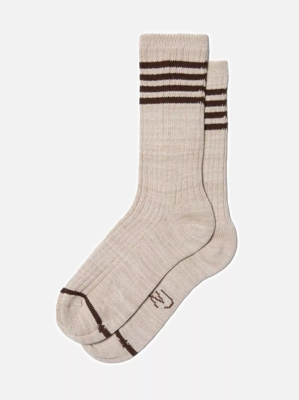 Nudie Jeans Men Tennis Socks Stripe - Beige