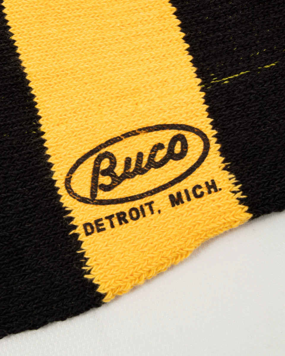 BUCO Striped Action Socks – Yellow/Black – BA23105 (306)