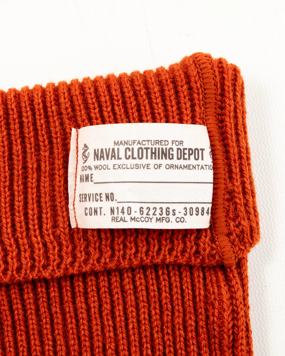 The Real McCoy's Civilian Wool Watch Cap - Orange (MA23104)