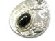 First Arrow’s Hammered Arabesque Carving Metal Pendant with Blackstar – P-012