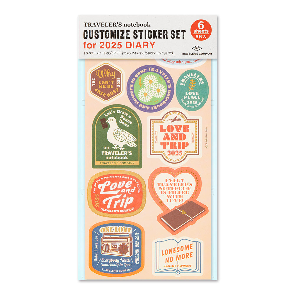 Traveler's Notebook Customize Sticker Set for 2025 Diary