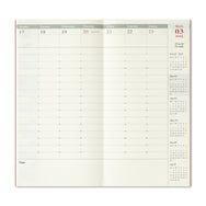 Traveler's Notebook Refill 2025 Weekly Vertical Diary Regular Size