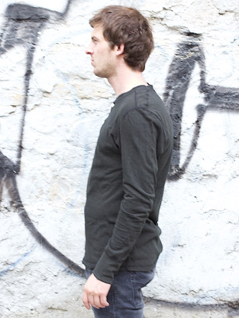Homespun Knitwear Coalminer L/S Aged Black