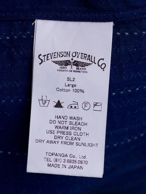 Stevenson Overall Co. SL-2IS Saloon Shirt Indigo Stripe