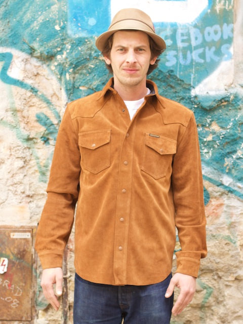 Indigofera Howley Shirt Cognac Suede