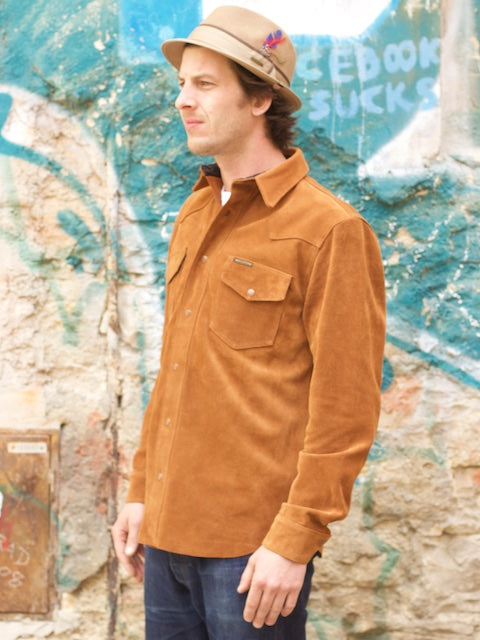 Indigofera Howley Shirt Cognac Suede