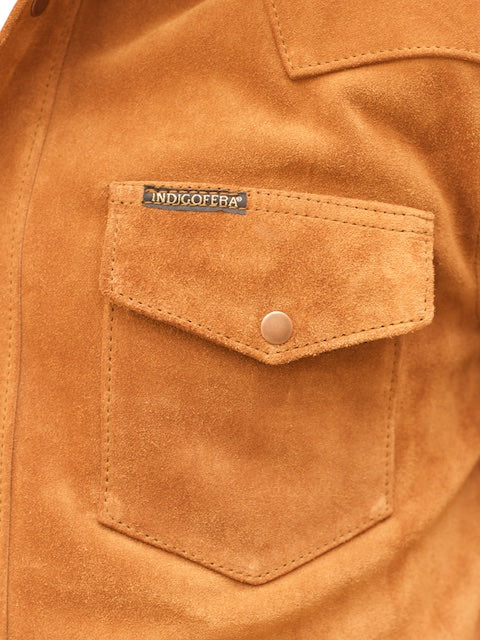 Indigofera Howley Shirt Cognac Suede