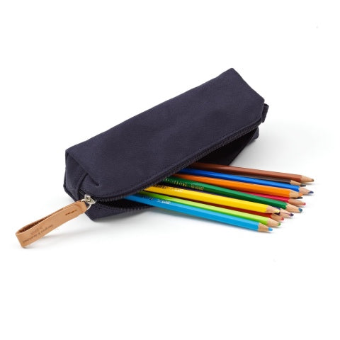 Qwstion Bags Pencil Pouch Organic Navy