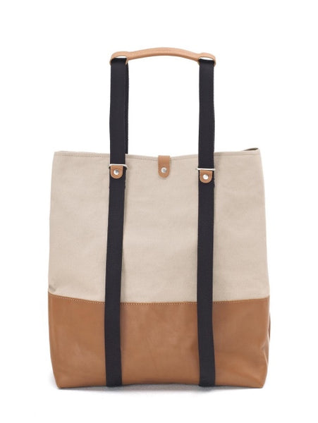 Qwstion Bags Shopper Brown Leather Canvas