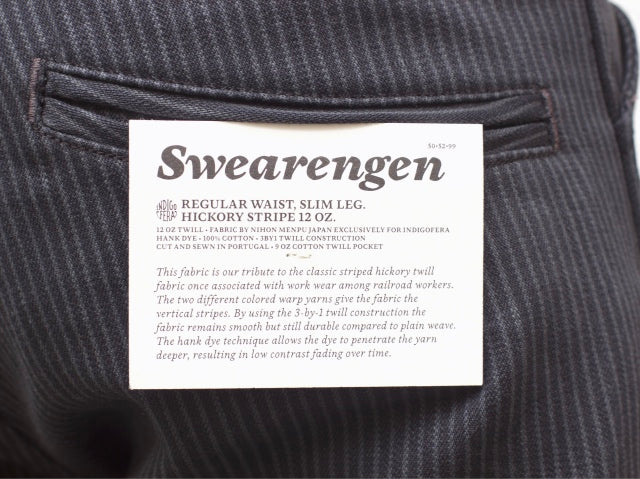Indigofera Swearengen Grey/Black Hickory Stripe