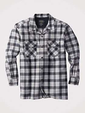 Pendleton Fitted Board Shirt Black/Grey Ombre | denimheads.cz