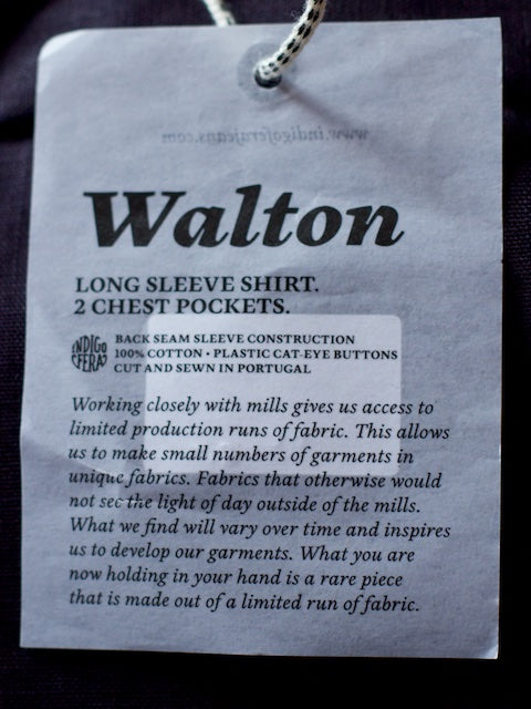 Indigofera Walton Shirt Indigo Canvas