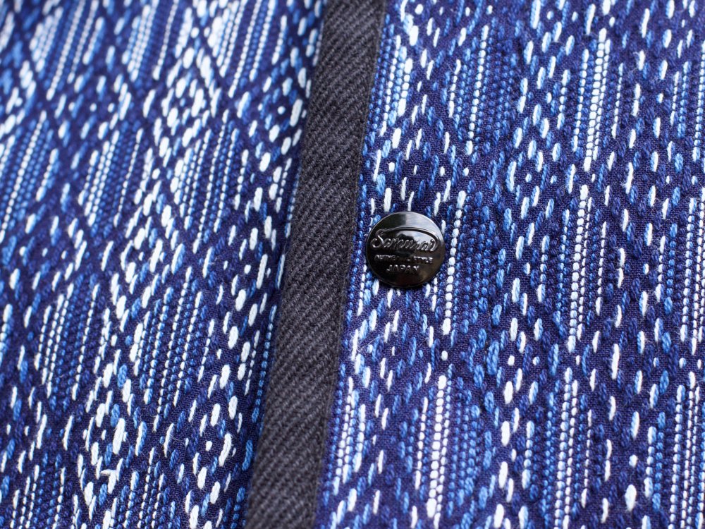 Samurai Jeans SJVT18-KS Indigo Kase Dyed Sashiko Vest