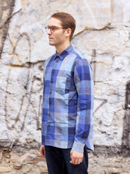 Hansen Garments Jesper Shirt Blue Check
