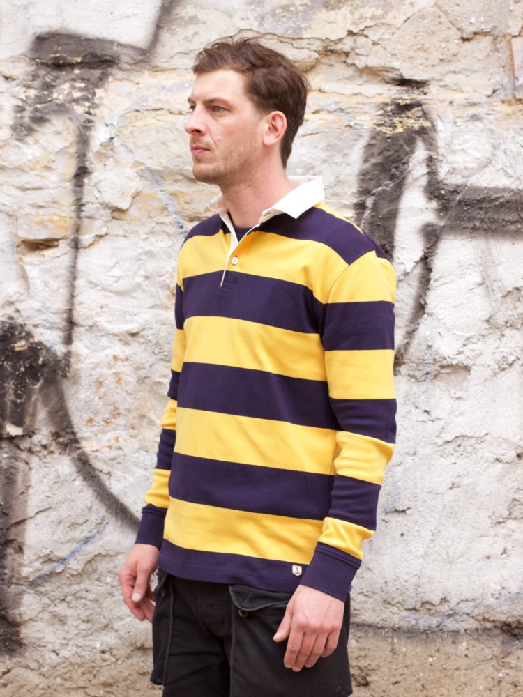 Armor Lux LS Stripe Rugby Shirt
