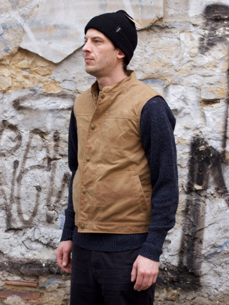 Ginew Wax Vest Brown