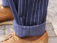 Japan Blue JB7056 Brooklyn Trousers Navy Stripe