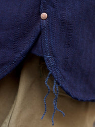 Momotaro 05-159 Indigo Herringbone  Work Shirt