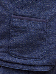 Momotaro Jeans 04-039 Twill Herringbone Vest Indigo