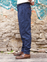 Momotaro Jeans 01-062 Twill Herringbone Tapered Trousers