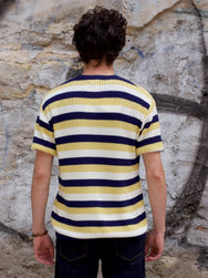 Stevenson Overall Multi Bordered Summer Knit Shirt - SK