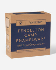 Pendleton Camp Enamelware Dishes - Ivory