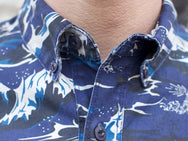 Barbour x White Mountaineering Wave Shirt Blue