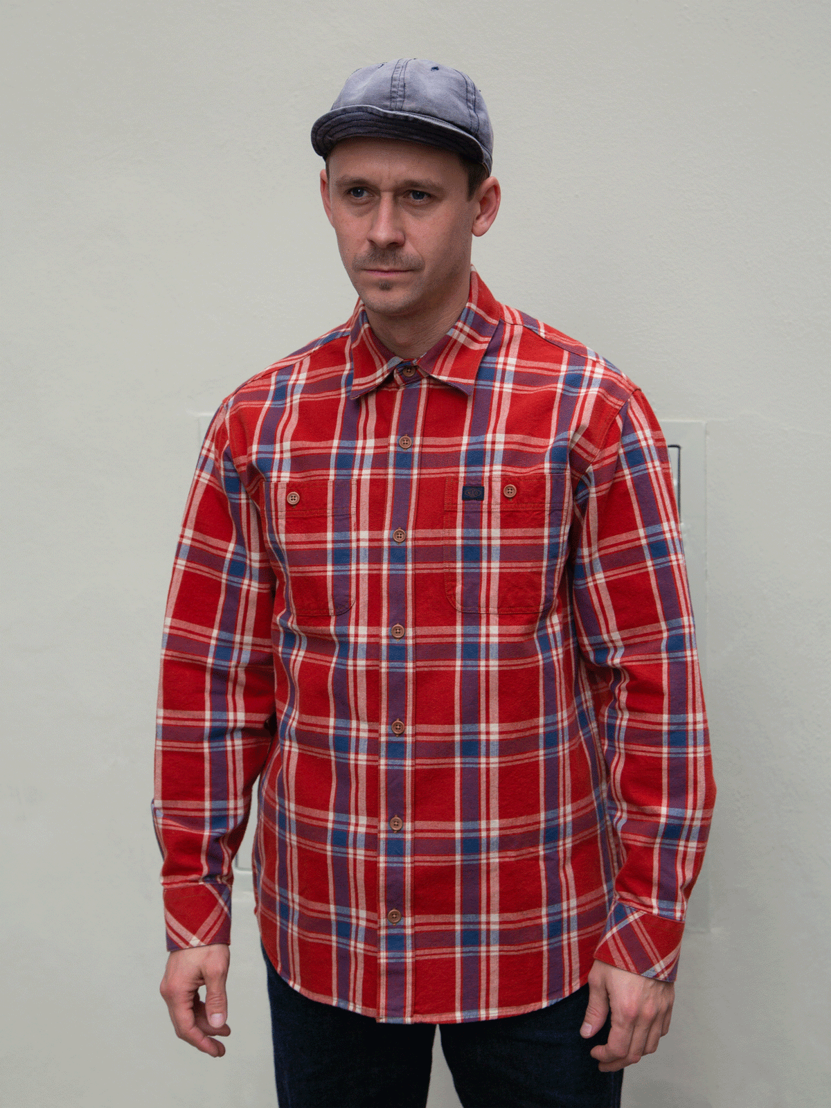 Nudie Jeans Filip Shirt / Basket Plaid - Red