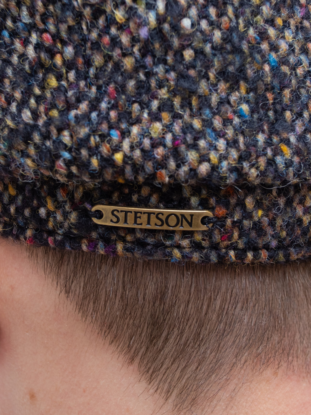Stetson Hatteras Flat Cap / Color Dots - Black (6870601)
