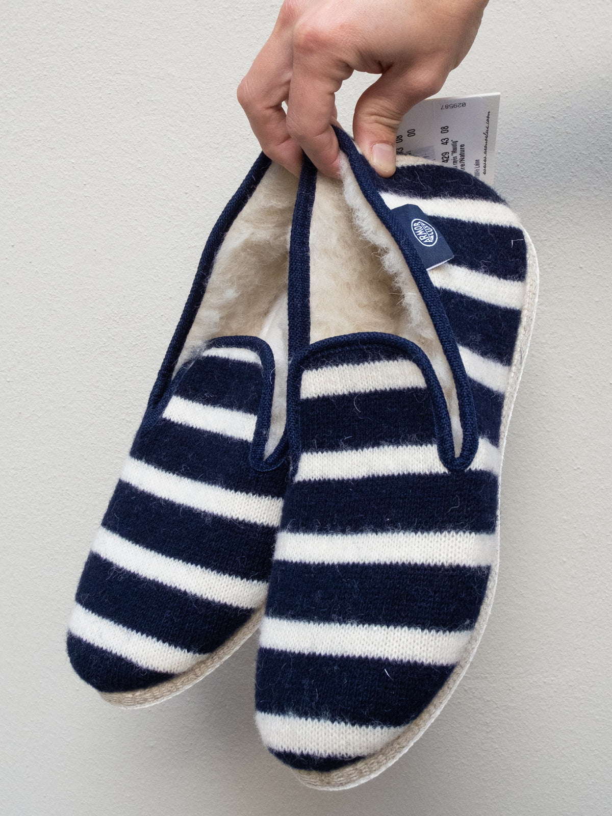 Armor Lux Striped slippers - Navy/White (0501)