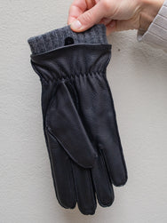 Stetson Leather Gloves / Deer-Cashmere - Black (9497901)