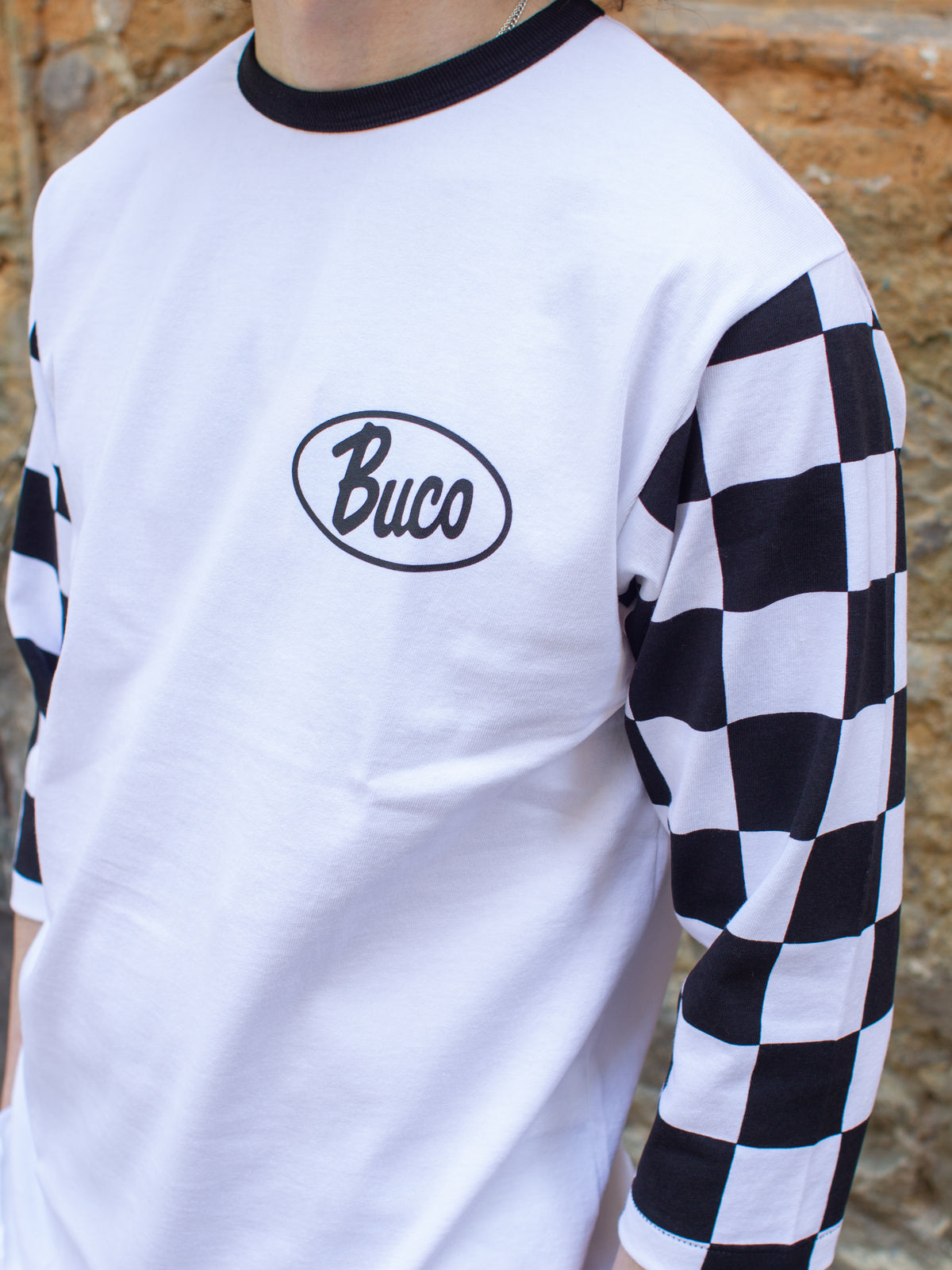 Buco BC22003 Baseball Tee Oval Logo/ Checkered