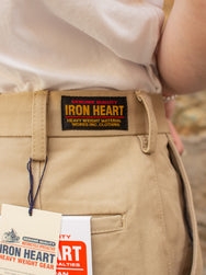 Iron Heart IH-731-KHA 12oz Heavy Cotton Relaxed Fit Chinos - Khaki