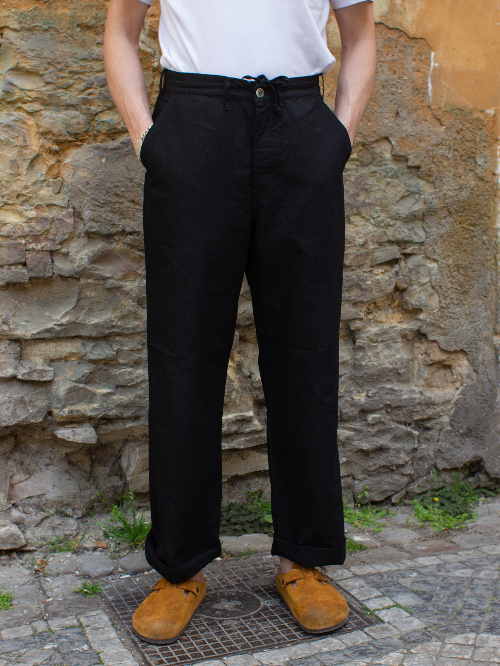 Black Sign “Saya”Adjustable Waist Trousers - Saya Black (BSSP-22510BLK ...