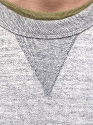 Real McCoy's MC13111 10oz Loopwheel Sweatshirt Grey