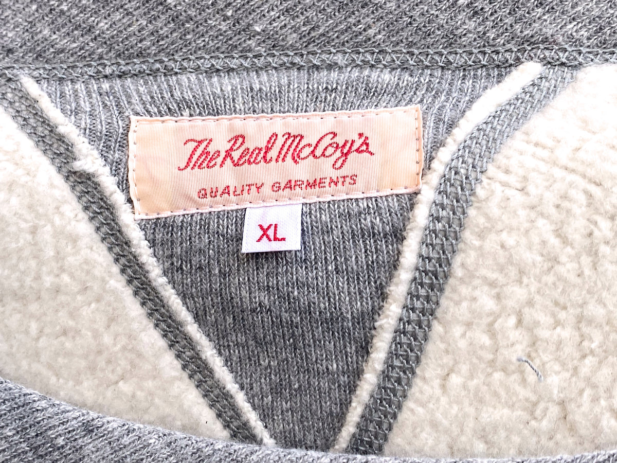 Real McCoy's MC13111 10oz Loopwheel Sweatshirt Grey