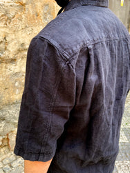 Indigofera Delray Shirt Black Linen