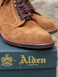 Alden 4511HC Plain Toe Boot - Snuff Suede