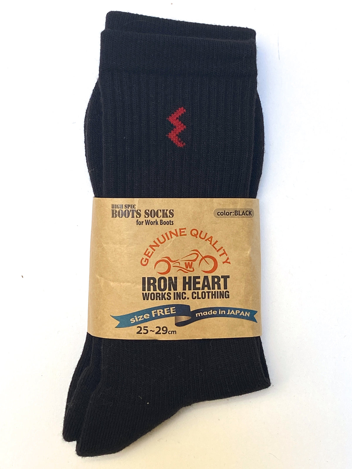 Iron Heart IHG-030-BLK Workboot Socks Black