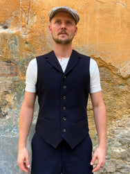 Hansen Garments William Waistcoat Deep Indigo