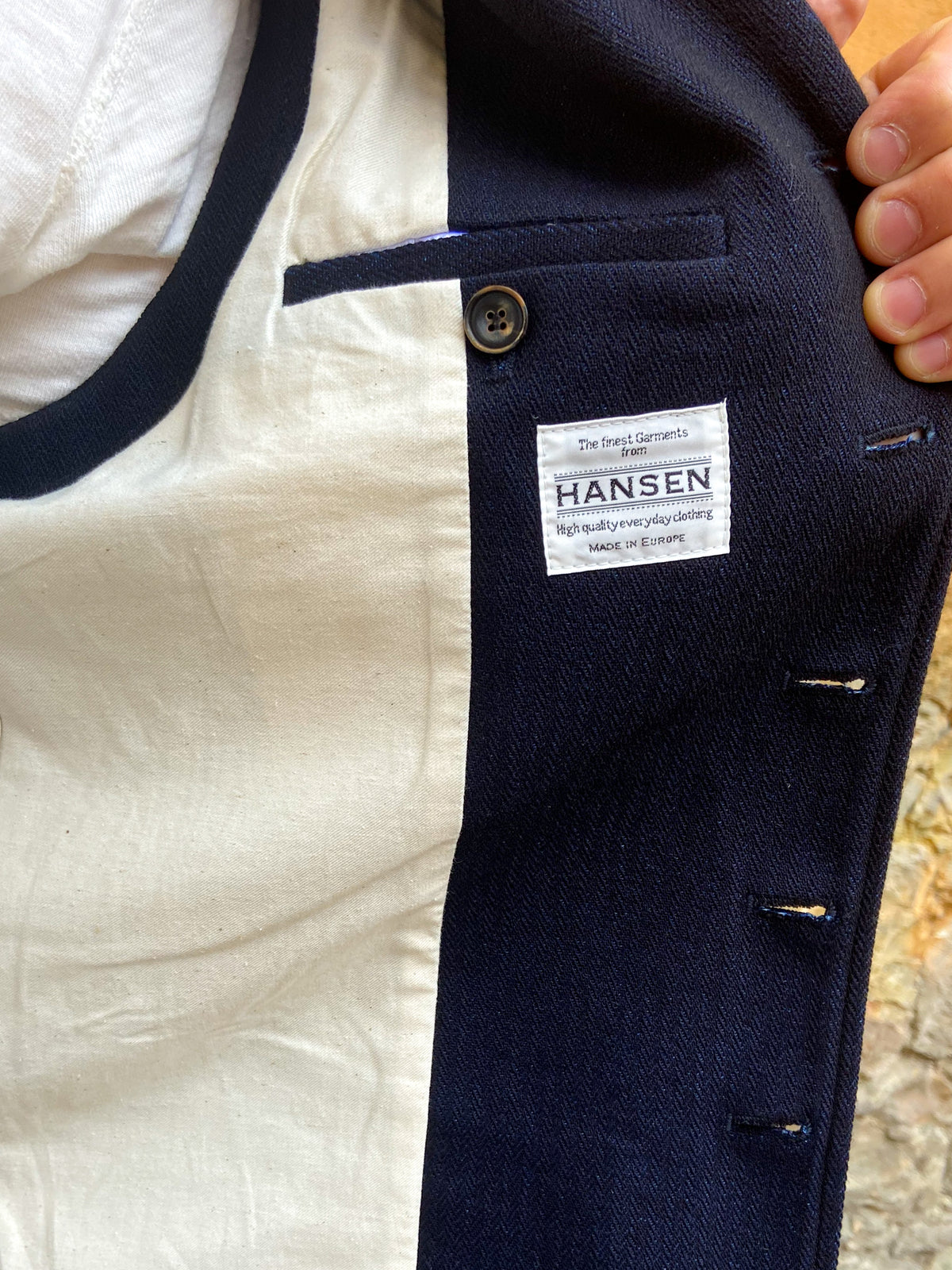 Hansen Garments William Waistcoat Deep Indigo