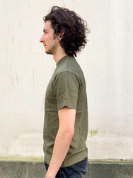 IHT-1610L - 6.5oz Loopwheel Crew Neck T-Shirt with longer body - Olive