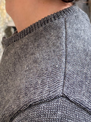 Stevenson Overall KH-CH Linen Blended Knit Henley Charcoal
