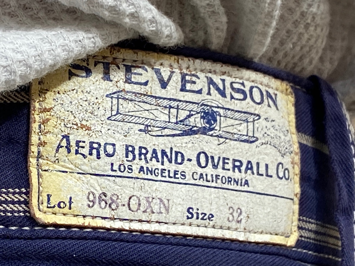 Stevenson Overall 968-OXN Frisco Pants Navy Stripe