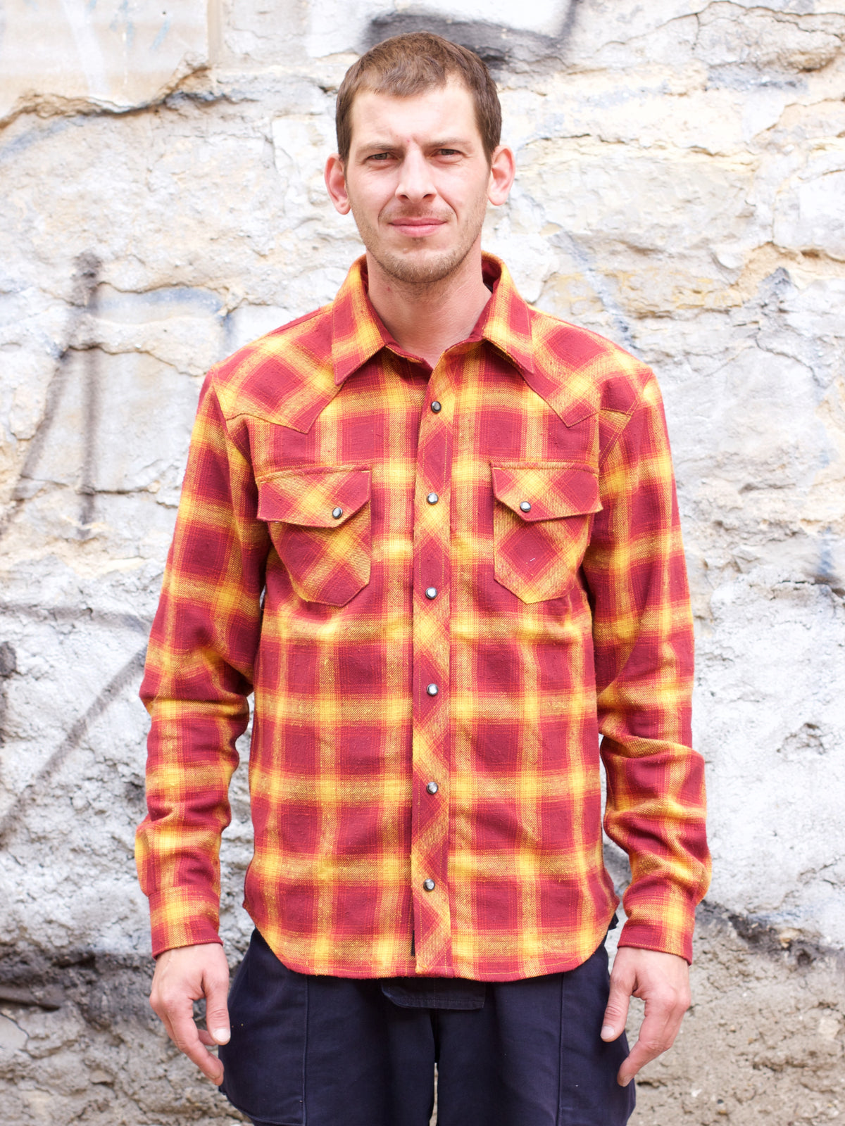 Indigofera Dawson Flannel Shirt Red/Yellow