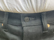 Momotaro Jeans 0405-B 15.7oz Black Selvedge Denim - High Tapered Fit