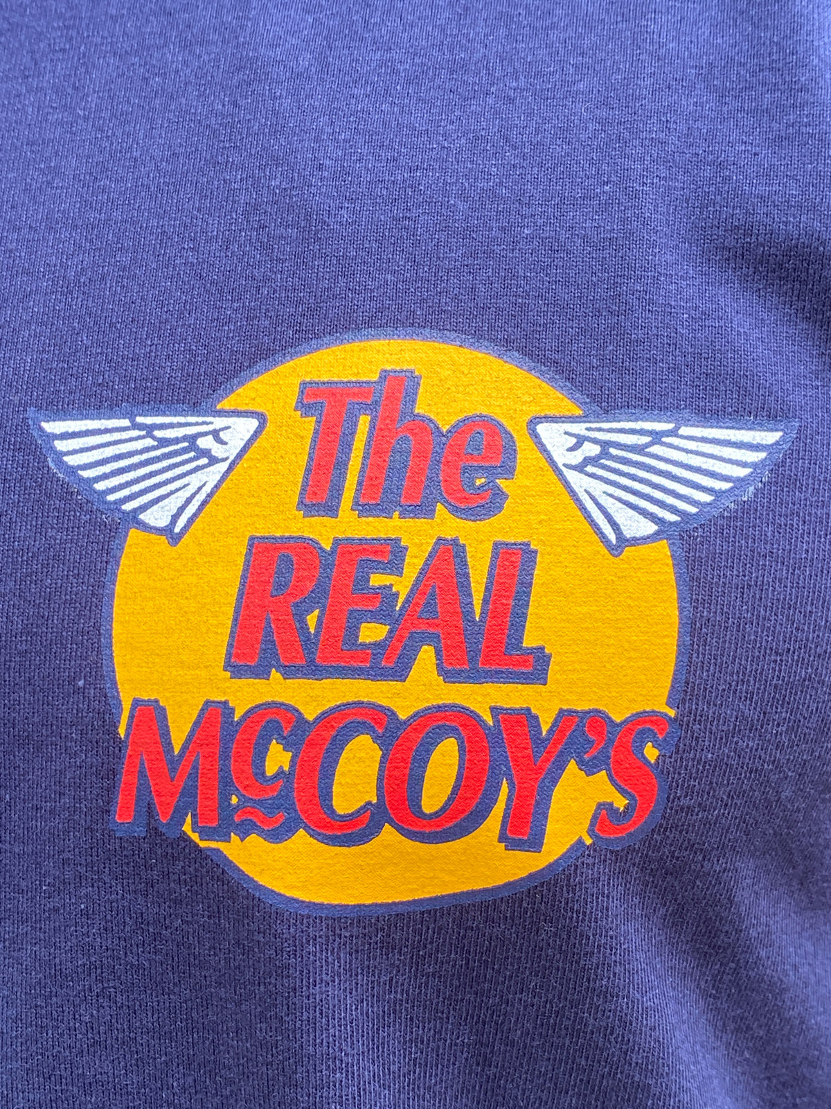 The Real McCoy's MC20002 Logo Tee L/S Navy