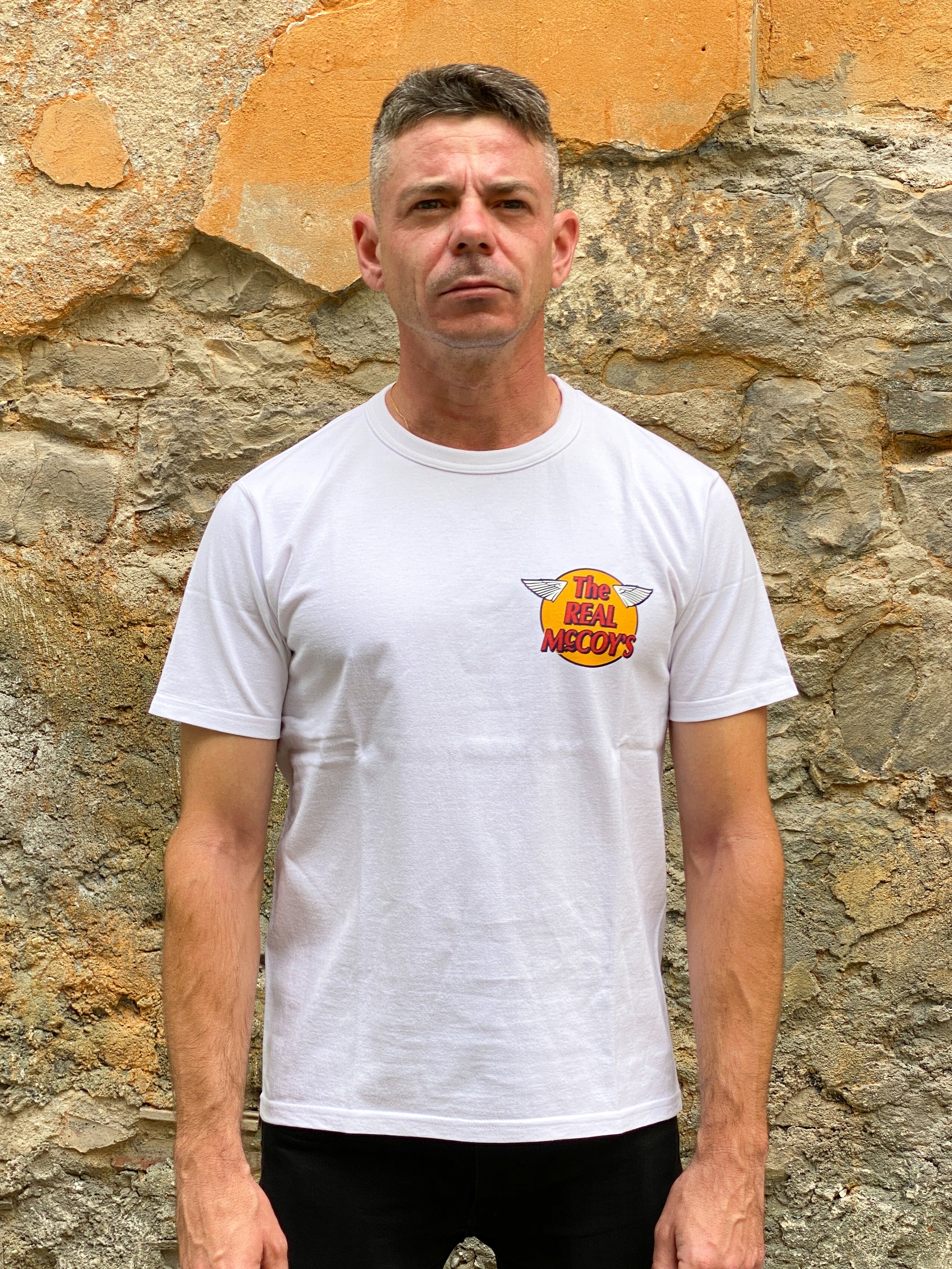 THE REAL McCOY'S LOGO TEE S/S – The Real McCoy's