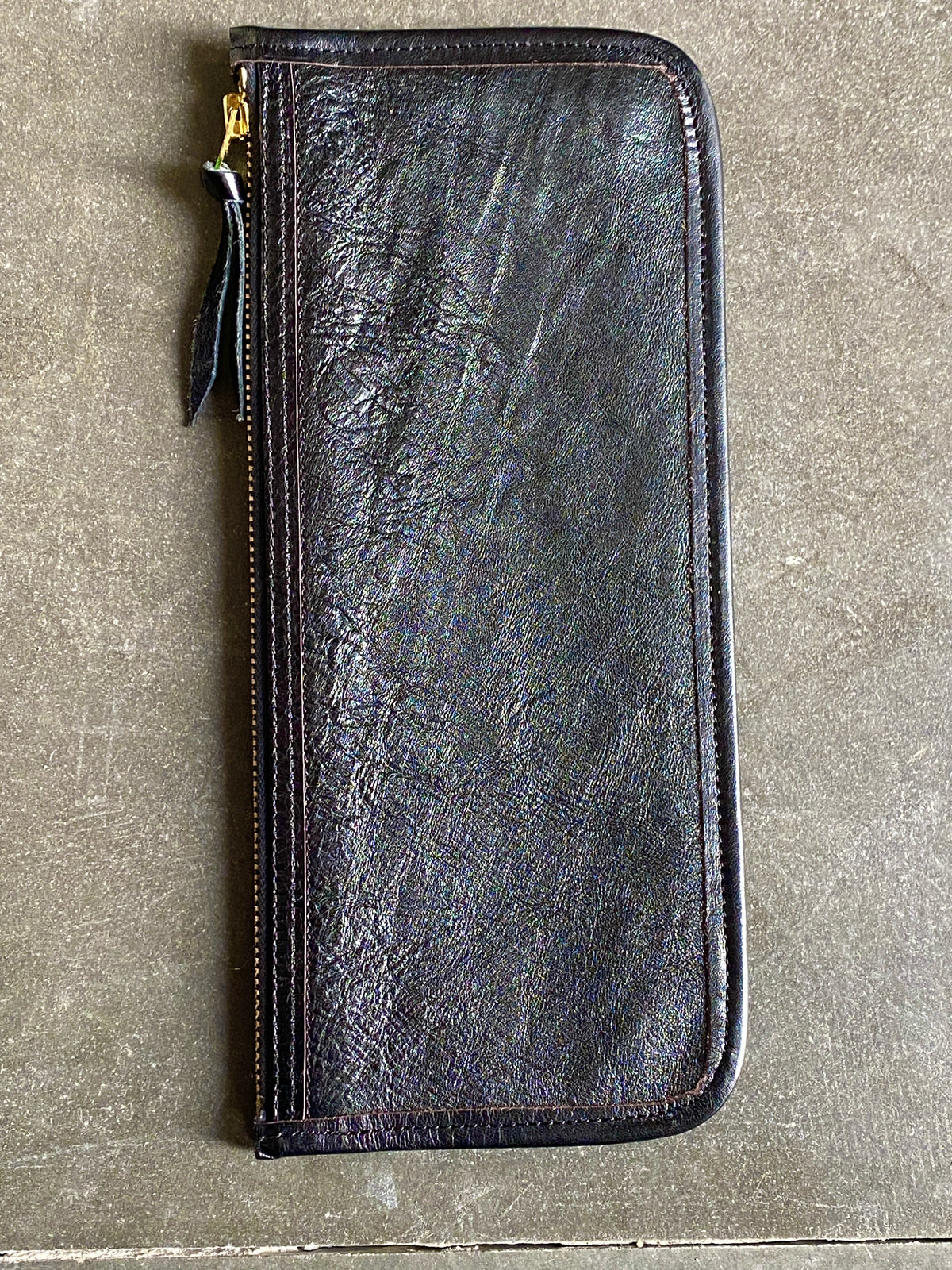 Real McCoy's MW19002 Horsehide Large Zipper Wallet U.S.N.